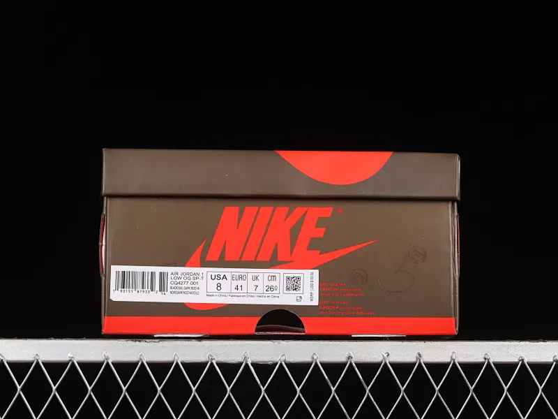 All categories Air Jordan Jordan series basketball shoes Air Jordan 1 Low pure original version Travis Scott x Jordan 1 low AJ 1 OG barb reverse hook grimace low top CQ4277-001